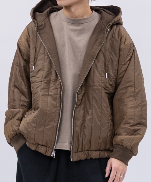 JOHN'S CLOSET（ジョンズクローゼット）の「【13】キャンパス＆キルト リバーシブル ショートパーカー（ブルゾン・メンズ・ブラウン/カーキ/ブラック・LARGE/MEDIUM）」の20枚目の写真