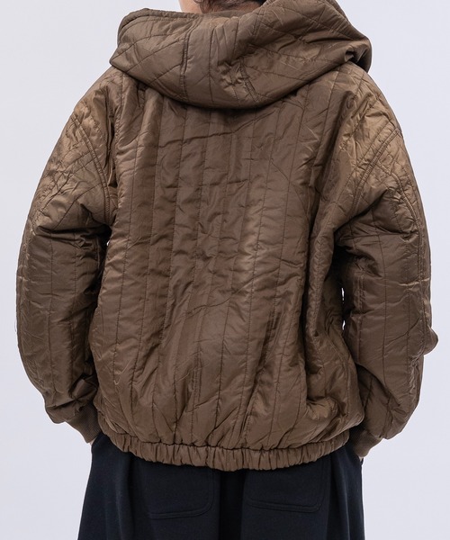 JOHN'S CLOSET（ジョンズクローゼット）の「【13】キャンパス＆キルト リバーシブル ショートパーカー（ブルゾン・メンズ・ブラウン/カーキ/ブラック・LARGE/MEDIUM）」の22枚目の写真