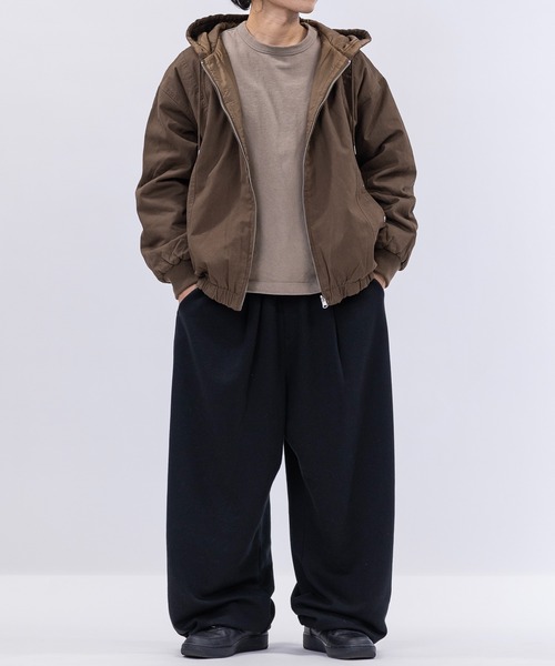 JOHN'S CLOSET（ジョンズクローゼット）の「【13】キャンパス＆キルト リバーシブル ショートパーカー（ブルゾン・メンズ・ブラウン/カーキ/ブラック・LARGE/MEDIUM）」の17枚目の写真