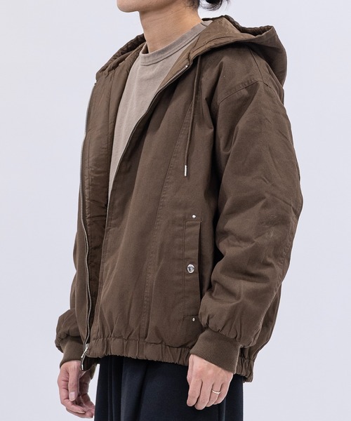 JOHN'S CLOSET（ジョンズクローゼット）の「【13】キャンパス＆キルト リバーシブル ショートパーカー（ブルゾン・メンズ・ブラウン/カーキ/ブラック・LARGE/MEDIUM）」の15枚目の写真