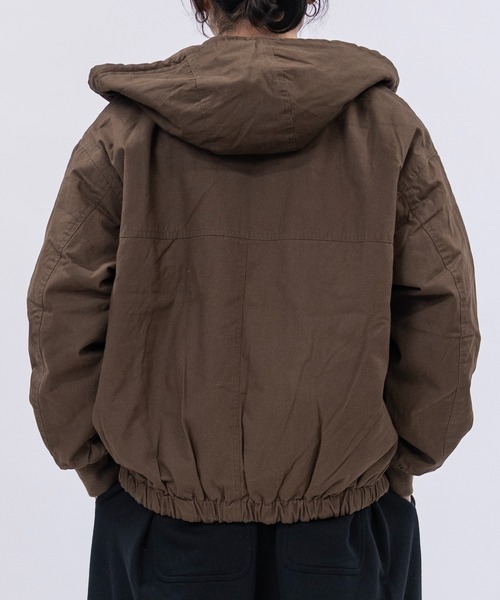 JOHN'S CLOSET（ジョンズクローゼット）の「【13】キャンパス＆キルト リバーシブル ショートパーカー（ブルゾン・メンズ・ブラウン/カーキ/ブラック・LARGE/MEDIUM）」の16枚目の写真