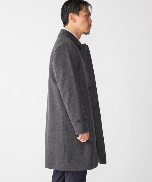 SHIPS（シップス）の「SHIPS: ウール ビーバー ステンカラー コート（ステンカラーコート・メンズ・ダークグレー・SMALL/MEDIUM/LARGE）」の4枚目の写真