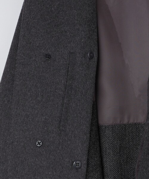 セール】SHIPS: ウール ビーバー ステンカラー コート（ステンカラー