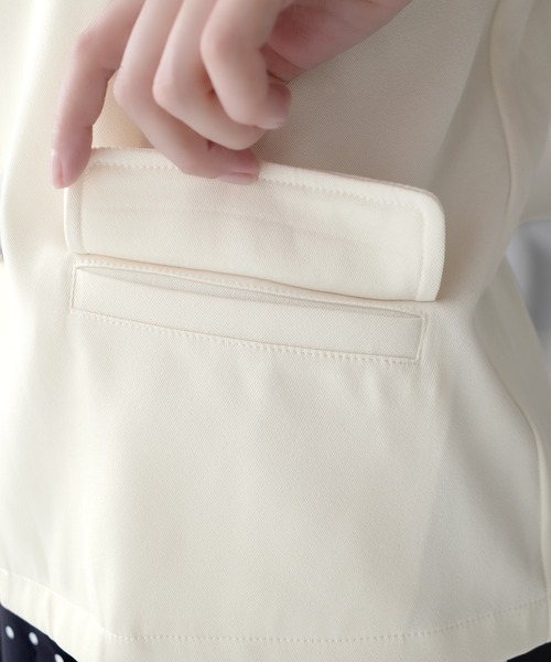 mily bilet(ミウィビレット)の「【mily bilet】上品さと抜け感をひとまとめに。ドットキャミワンピプラスノースリジャケットセット(2点セット)(ワンピース・レディース・ネイビー×ホワイト/アイボリー系1/ブラック×ベージュ・X-LARGE/SMALL/MEDIUM/LARGE)」の10枚目の写真