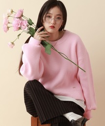 RAGEBLUE | ＜Bloomy Yarn Knit＞アゼ編みルーズクルーネックニット(ニット/セーター)