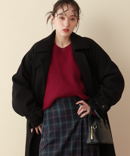 RAGEBLUE（レイジブルー）の「＜Bloomy Yarn Knit＞アゼ編みルーズクルーネックニット（ニット/セーター・レディース・パープル/イエロー/ホワイト/ピンク/レッド/ブラック/ライトブルー/ブルー/ブルー系その他・MEDIUM/LARGE）」の22枚目の写真