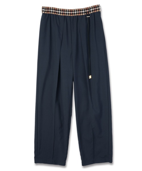 CULLNI（クルニ）の「CULLNI for DAKS LONDON Tuck Drawstring Wide Pants（スラックス・メンズ・ブラック/ネイビー/チェック・0/1/2）」の18枚目の写真
