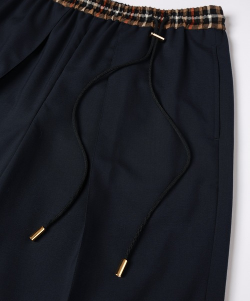 CULLNI（クルニ）の「CULLNI for DAKS LONDON Tuck Drawstring Wide Pants（スラックス・メンズ・ブラック/ネイビー/チェック・0/1/2）」の19枚目の写真