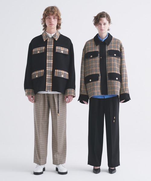 パンツ CULLNI for DAKS LONDON Tuck Pants CULLNI ONLINE / CULLNI for DAKS LONDON Tuck Pants with Long Belt