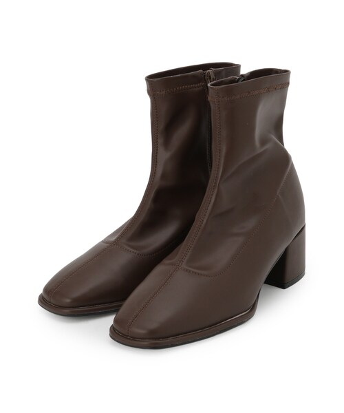 ESPERANZA（エスペランサ）の「【EC限定カラーあり】スクエアショートブーツ レイン対応（ブーツ・レディース・ブラウン系/ブラック/シルバー系6/アイボリー/グレイッシュベージュ・M/S/LL/L）」の21枚目の写真