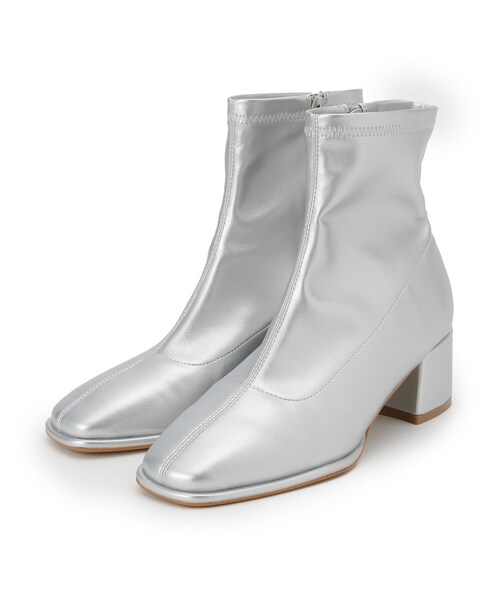 ESPERANZA（エスペランサ）の「【EC限定カラーあり】スクエアショートブーツ レイン対応（ブーツ・レディース・ブラウン系/ブラック/シルバー系6/アイボリー/グレイッシュベージュ・M/S/LL/L）」の22枚目の写真