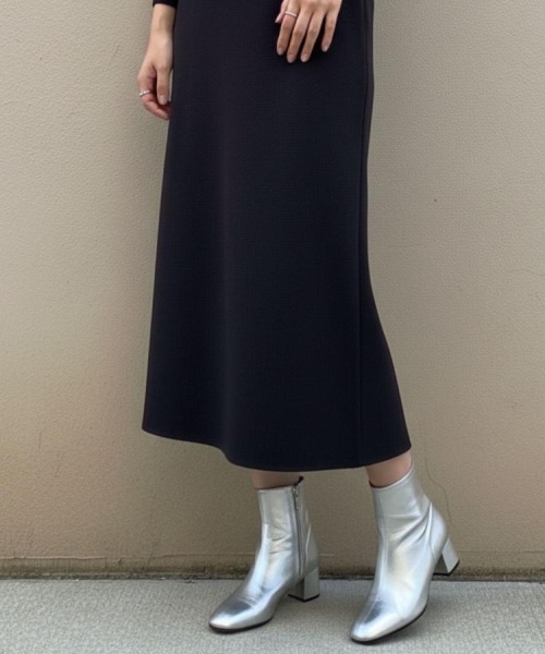 ESPERANZA（エスペランサ）の「【EC限定カラーあり】スクエアショートブーツ レイン対応（ブーツ・レディース・ブラウン系/ブラック/シルバー系6/アイボリー/グレイッシュベージュ・M/S/LL/L）」の5枚目の写真