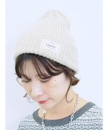 Samansa Mos2 blue | リブニット帽(ハット)