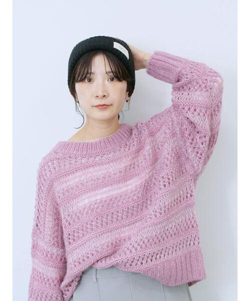 Samansa Mos2 blue（サマンサモスモスブルー）の「リブニット帽（ハット・レディース・ブラック/ブラウン/ベージュ・F）」の12枚目の写真