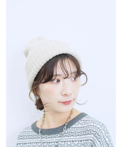 Samansa Mos2 blue（サマンサモスモスブルー）の「リブニット帽（ハット・レディース・ブラック/ブラウン/ベージュ・F）」の15枚目の写真