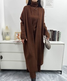 トップス&スカート&ラップカーディガン3点セットアップ カセット服