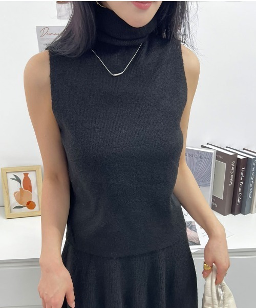 Forcement(フォースメント)の「トップス&スカート&ラップカーディガン3点セットアップ カセット服(セットアップ・レディース・グレー/ブラック/ブラウン・FREE)」の6枚目の写真