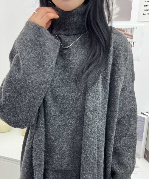 Forcement(フォースメント)の「トップス&スカート&ラップカーディガン3点セットアップ カセット服(セットアップ・レディース・グレー/ブラック/ブラウン・FREE)」の22枚目の写真