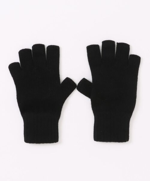 WILLIAM BRUNTON(ウィリアムブラントン)の「2PLY 1X1 RIB GLOVES WB-13(手袋・レディース・ブラック・FREE)」の1枚目の写真