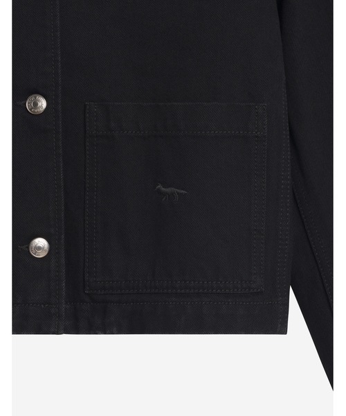 Maison Kitsune(メゾンキツネ)の「DENIM CROPPED JACKET(デニムジャケット・レディース・ブラック・XS/M/S)」の3枚目の写真