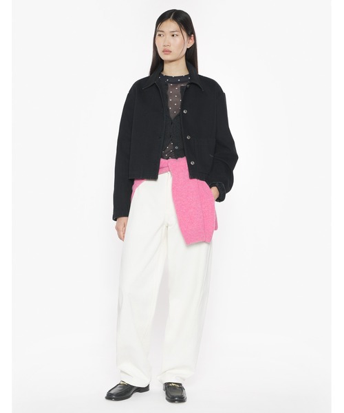 Maison Kitsune(メゾンキツネ)の「DENIM CROPPED JACKET(デニムジャケット・レディース・ブラック・XS/M/S)」の4枚目の写真