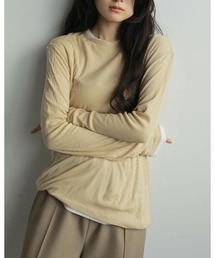 anuke | anuke Layered Sheer Long T-shirts(Tシャツ/カットソー)