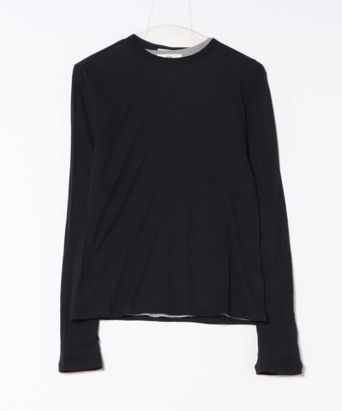 anuke（アンヌーク）の「anuke Layered Sheer Long T-shirts（Tシャツ/カットソー・レディース・ベージュ/ネイビー・FREE）」の13枚目の写真