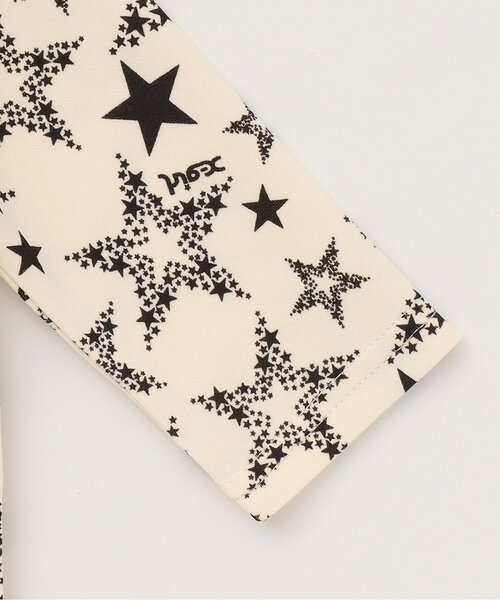 X-girl Stages（エックスガールステージス）の「星総柄2WAYオール（ロンパース・キッズ・アイボリー/ピンク・50-70cm）」の6枚目の写真