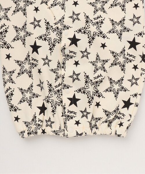 X-girl Stages（エックスガールステージス）の「星総柄2WAYオール（ロンパース・キッズ・アイボリー/ピンク・50-70cm）」の7枚目の写真