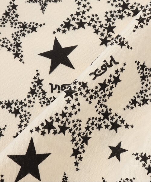 X-girl Stages（エックスガールステージス）の「星総柄2WAYオール（ロンパース・キッズ・アイボリー/ピンク・50-70cm）」の8枚目の写真