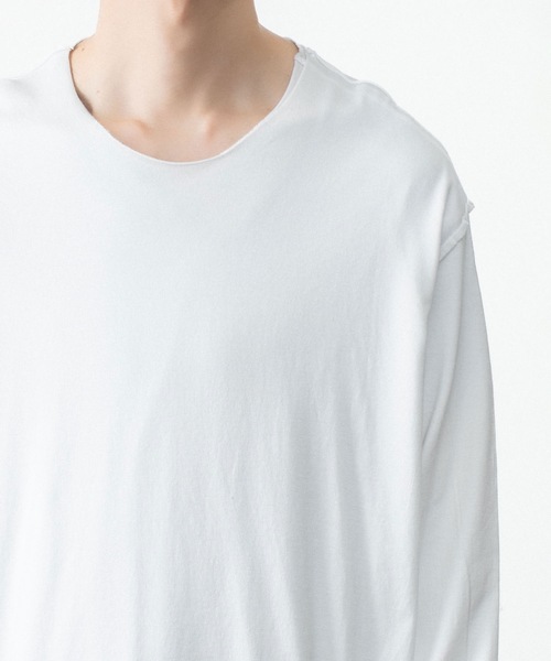 ATTACHMENT（アタッチメント）の「80/2 ピマコットン ジャージー スリムフィット レイヤード L/S TEE / 80/2 PIMA CO JERSEY SLIM FIT LAYERED L/S TEE（Tシャツ/カットソー・メンズ・ダークグレー/グレイッシュベージュ/ブラック/ホワイト/ブラウン・3/2）」の7枚目の写真
