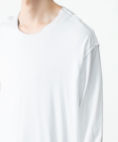 ATTACHMENT（アタッチメント）の「80/2 ピマコットン ジャージー スリムフィット レイヤード L/S TEE / 80/2 PIMA CO JERSEY SLIM FIT LAYERED L/S TEE（Tシャツ/カットソー・メンズ・ダークグレー/グレイッシュベージュ/ブラック/ホワイト/ブラウン・3/2）」の8枚目の写真