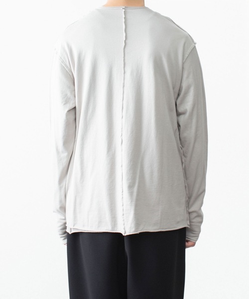 ATTACHMENT（アタッチメント）の「80/2 ピマコットン ジャージー スリムフィット レイヤード L/S TEE / 80/2 PIMA CO JERSEY SLIM FIT LAYERED L/S TEE（Tシャツ/カットソー・メンズ・ダークグレー/グレイッシュベージュ/ブラック/ホワイト/ブラウン・3/2）」の16枚目の写真