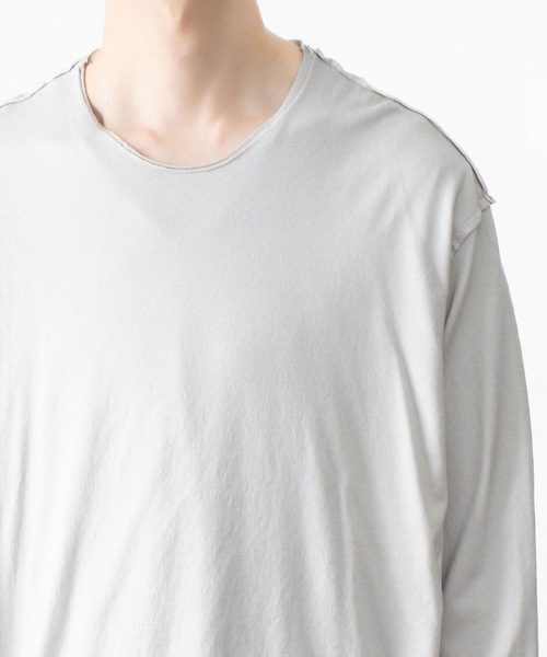 ATTACHMENT（アタッチメント）の「80/2 ピマコットン ジャージー スリムフィット レイヤード L/S TEE / 80/2 PIMA CO JERSEY SLIM FIT LAYERED L/S TEE（Tシャツ/カットソー・メンズ・ダークグレー/グレイッシュベージュ/ブラック/ホワイト/ブラウン・3/2）」の17枚目の写真