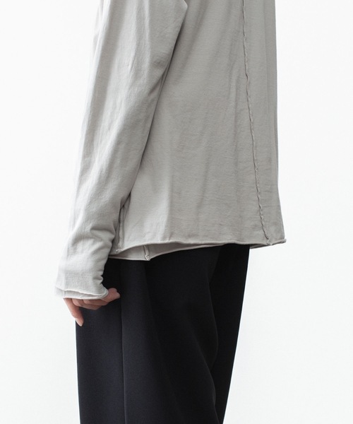 ATTACHMENT（アタッチメント）の「80/2 ピマコットン ジャージー スリムフィット レイヤード L/S TEE / 80/2 PIMA CO JERSEY SLIM FIT LAYERED L/S TEE（Tシャツ/カットソー・メンズ・ダークグレー/グレイッシュベージュ/ブラック/ホワイト/ブラウン・3/2）」の19枚目の写真