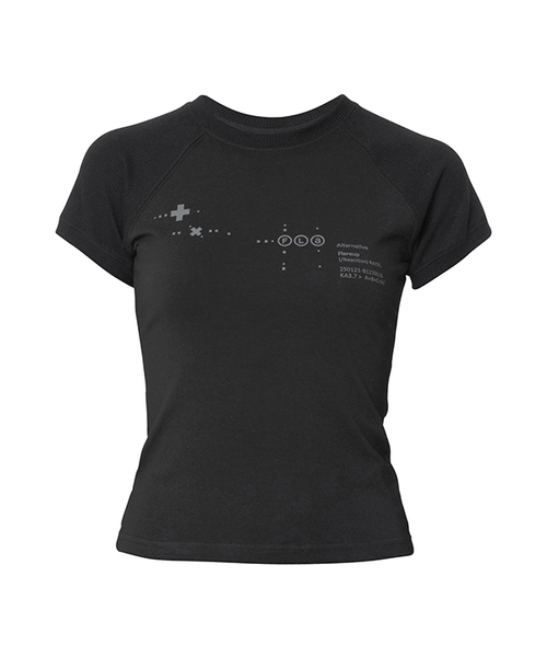 FLAREUP(フレアアップ)の「ムタ ワッフル ラグラン Tシャツ (FL-154_ブラック)(Tシャツ/カットソー・レディース・ブラック・2/3/1)」の1枚目の写真