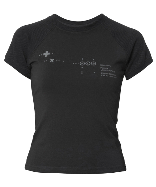 FLAREUP(フレアアップ)の「ムタ ワッフル ラグラン Tシャツ (FL-154_ブラック)(Tシャツ/カットソー・レディース・ブラック・2/3/1)」の4枚目の写真