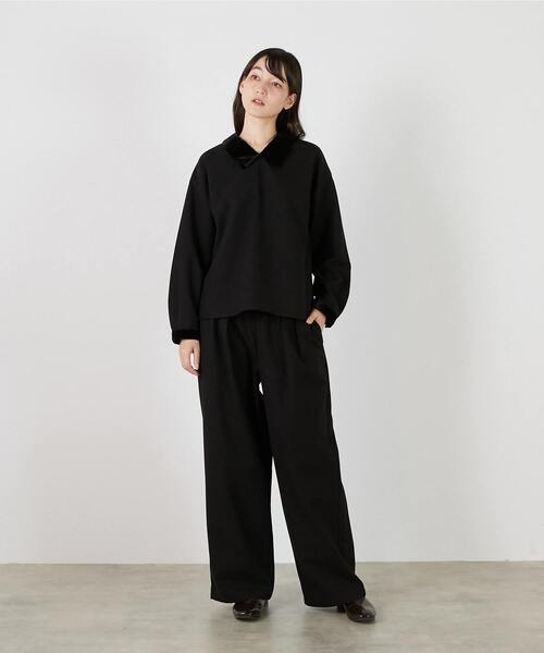 LOGEMENT DE CLAIRE(ロジュモンドクレール)の「【LOURMARIN】ベルベット衿ブラウス(シャツ/ブラウス・レディース・ブラック/パープル/キャメル・FREE)」の13枚目の写真