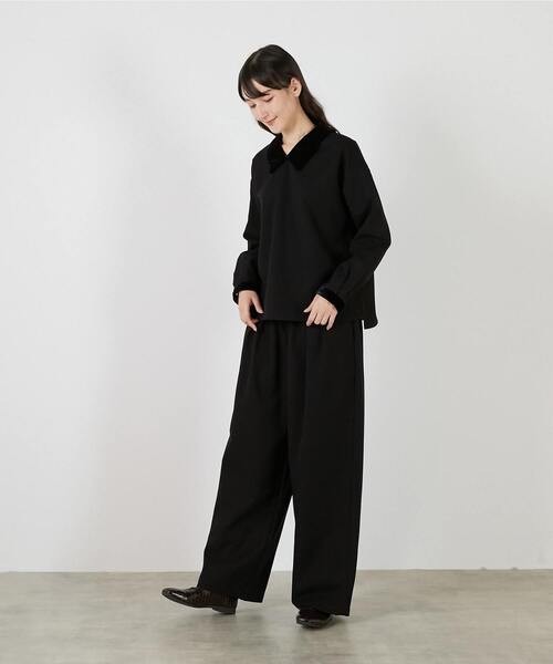 LOGEMENT DE CLAIRE(ロジュモンドクレール)の「【LOURMARIN】ベルベット衿ブラウス(シャツ/ブラウス・レディース・ブラック/パープル/キャメル・FREE)」の14枚目の写真