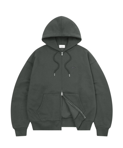 F.ILLUMINATE(フィルミネイト)の「スモールロゴフードジップアップ-チャコール(パーカー・レディース・その他・SMALL/MEDIUM/LARGE)」の2枚目の写真