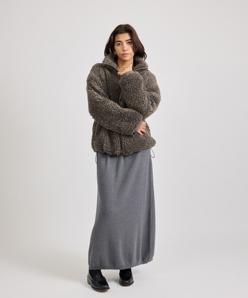 Saturdays NYC(サタデーズ ニューヨークシティ )の「Alessia Boa Fleece Blouson | WOMEN(その他アウター・レディース・ダークブラウン/グレー・L/M/S)」の14枚目の写真
