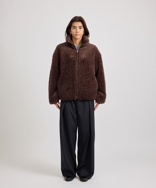 Saturdays NYC(サタデーズ ニューヨークシティ )の「Alessia Boa Fleece Blouson | WOMEN(その他アウター・レディース・ダークブラウン/グレー・L/M/S)」の11枚目の写真