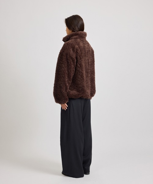 Saturdays NYC(サタデーズ ニューヨークシティ )の「Alessia Boa Fleece Blouson | WOMEN(その他アウター・レディース・ダークブラウン/グレー・L/M/S)」の13枚目の写真