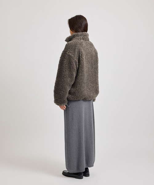 Saturdays NYC(サタデーズ ニューヨークシティ )の「Alessia Boa Fleece Blouson | WOMEN(その他アウター・レディース・ダークブラウン/グレー・L/M/S)」の10枚目の写真