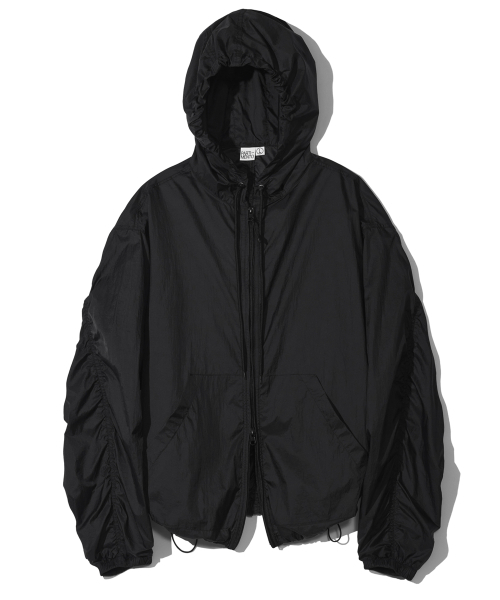 セール】パークリングシアフードジップアップブラック（ナイロン