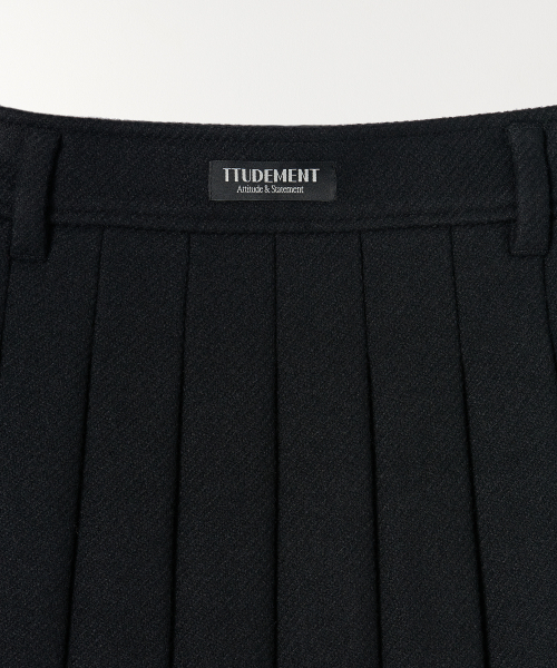 TTUDEMENT(トュードメント)の「TAILORED WOOL MINI SKIRT BLACK(スカート・レディース・その他・MEDIUM)」の4枚目の写真