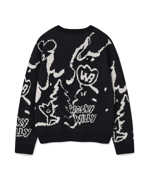 Wacky WiLLy（ワッキーウィリー）の「カモフラージュパターンプルオーバーニットネイビー（ニット/セーター・レディース・その他・SMALL/LARGE）」の3枚目の写真