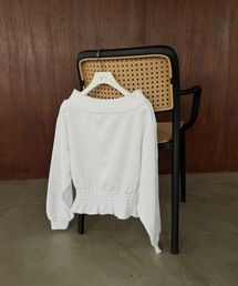 Amiur(エミレ)のshirring design off shoulder pullover / シャーリングデザインオフショルダープルオーバー(その他トップス)