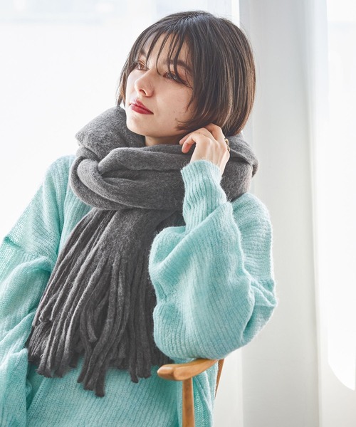 niko and...（ニコアンド）の「オリジナルラッセルストール（ストール/ショール・レディース・ブラウン/レッド/ブルー/チャコール/アイボリー・0）」の6枚目の写真