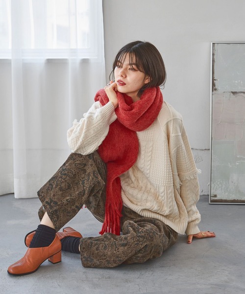 niko and...（ニコアンド）の「オリジナルラッセルストール（ストール/ショール・レディース・ブラウン/レッド/ブルー/チャコール/アイボリー・0）」の10枚目の写真